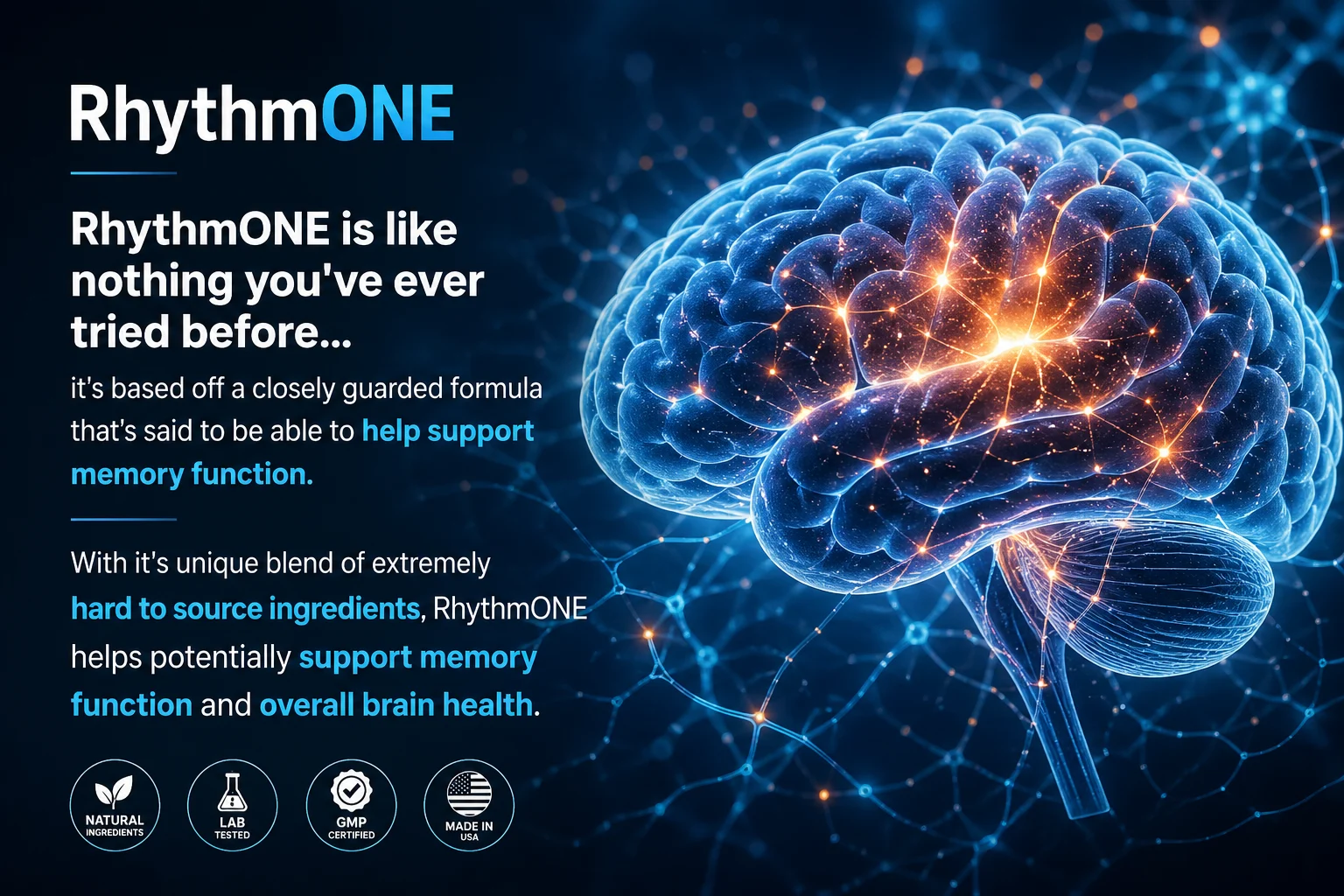 RhythmONE cognitive support supplement